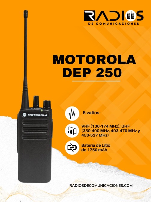 Radio de Comunicación Motorola DEP 250